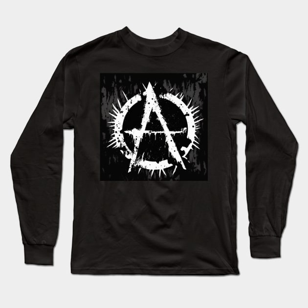 Disrocker Crust Punk Traveller Anarchy 'A' Long Sleeve T-Shirt by Los Tokyo